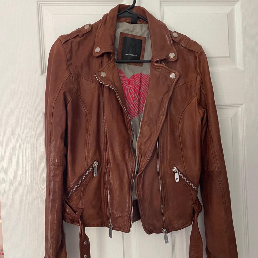 Mauritius lambskin leather jacket